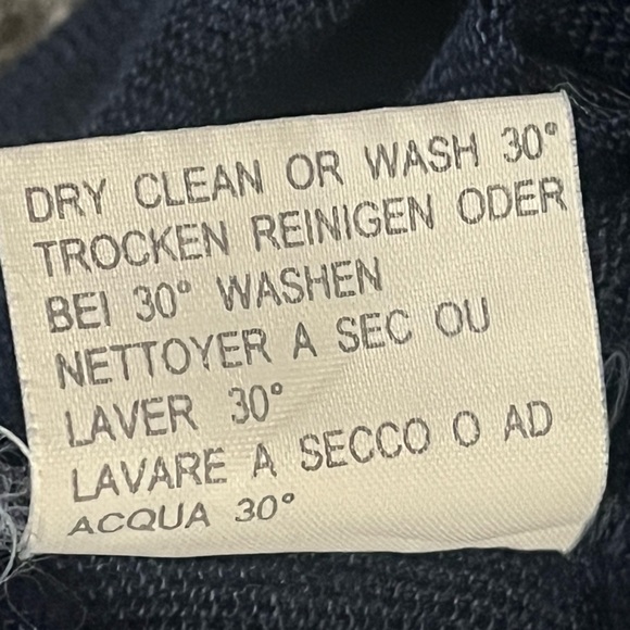 Vtg Valentino studio linen polo shirt navy extra large - Picture 6 of 8